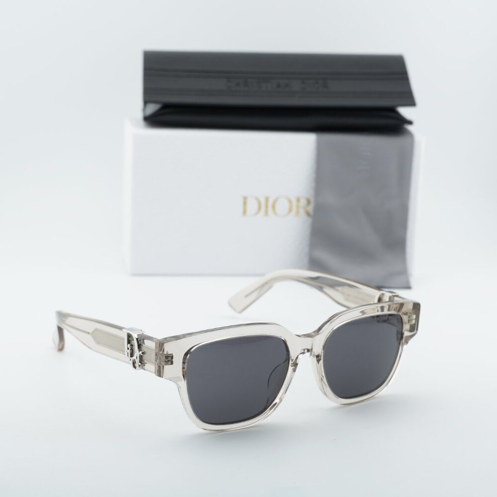 Dior OBLIQUE S1F 78A0 Square Sunglasses - Khaki/Grey - Picture 6 of 12
